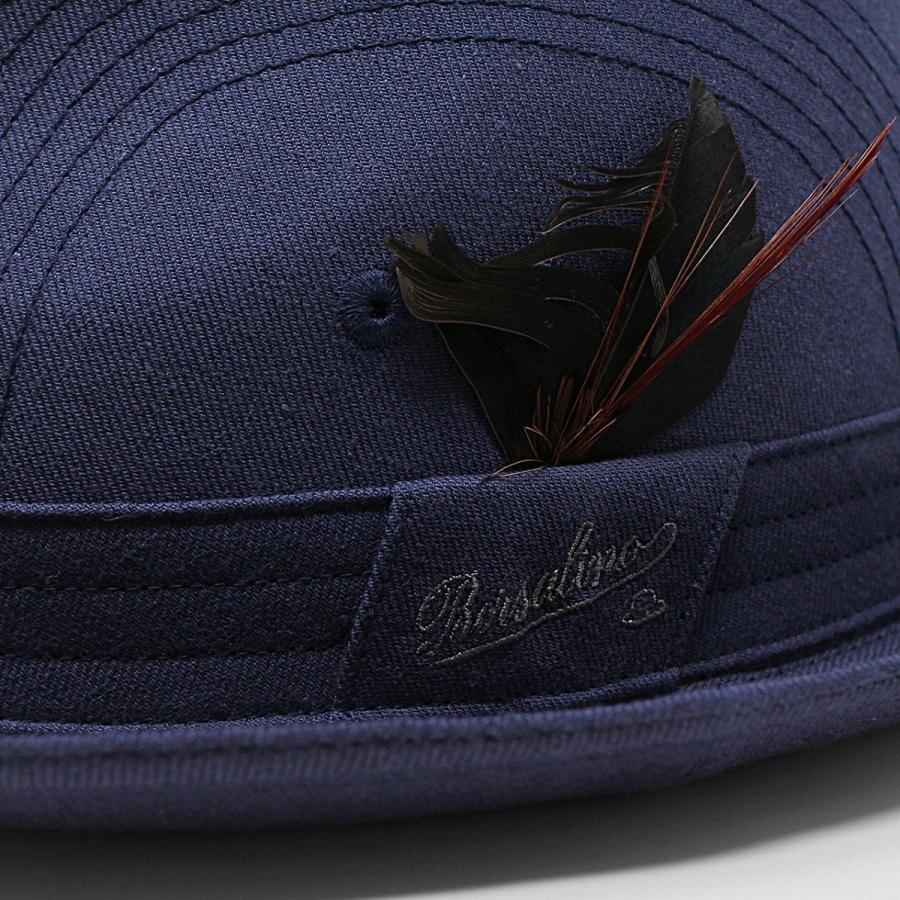 ボルサリーノ 濃紺の夏ハット Borsalino（ボルサリーノ） 春 夏 中折れハット リネン 帽子 海外