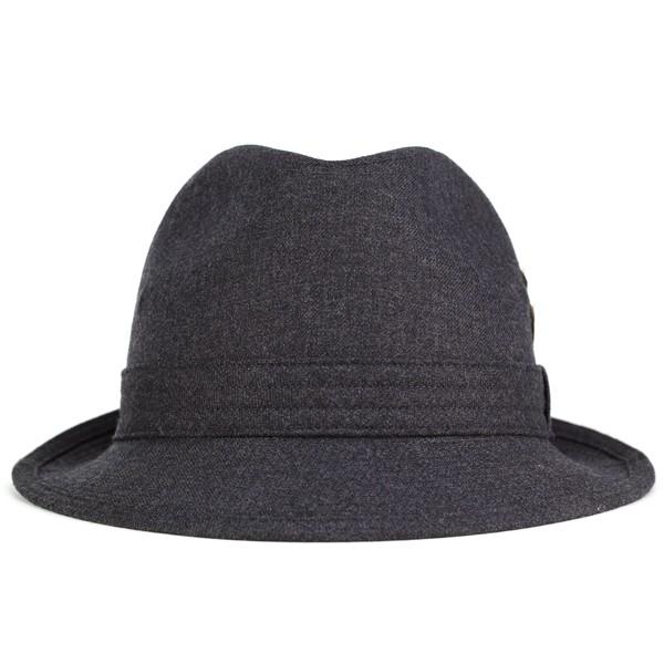 新品 ボルサリーノ 中折れハット ウール グレー 59 箱付き Borsalino 中折れハット ボルサリーノ ハット ウール フラノ