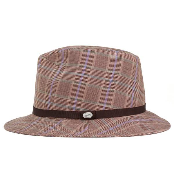 値引きする 中折れハット ボルサリーノ 帽子 Borsalino Zignone ジニョーネ イタリア グレンチェック ハット 茶 ブラウン系 激安単価で Www Thedailyspud Com