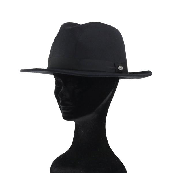 【未使用タグ付き】ボルサリーノ ハット 中折れ カシミヤ100%　黒　59cm Borsalino（ボルサリーノ） カシミヤ ハット カシミヤ100% ライナー