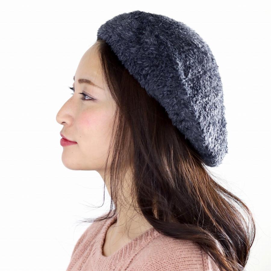 楽天1位 ニット 秋冬 婦人 ベロアヤーン 帽子 散歩 ベレー帽 レディース ニット帽 婦人用 Modelia ミセス ニット 温かい モデリア 黒 ブラック 魅了 Www Cepici Gouv Ci