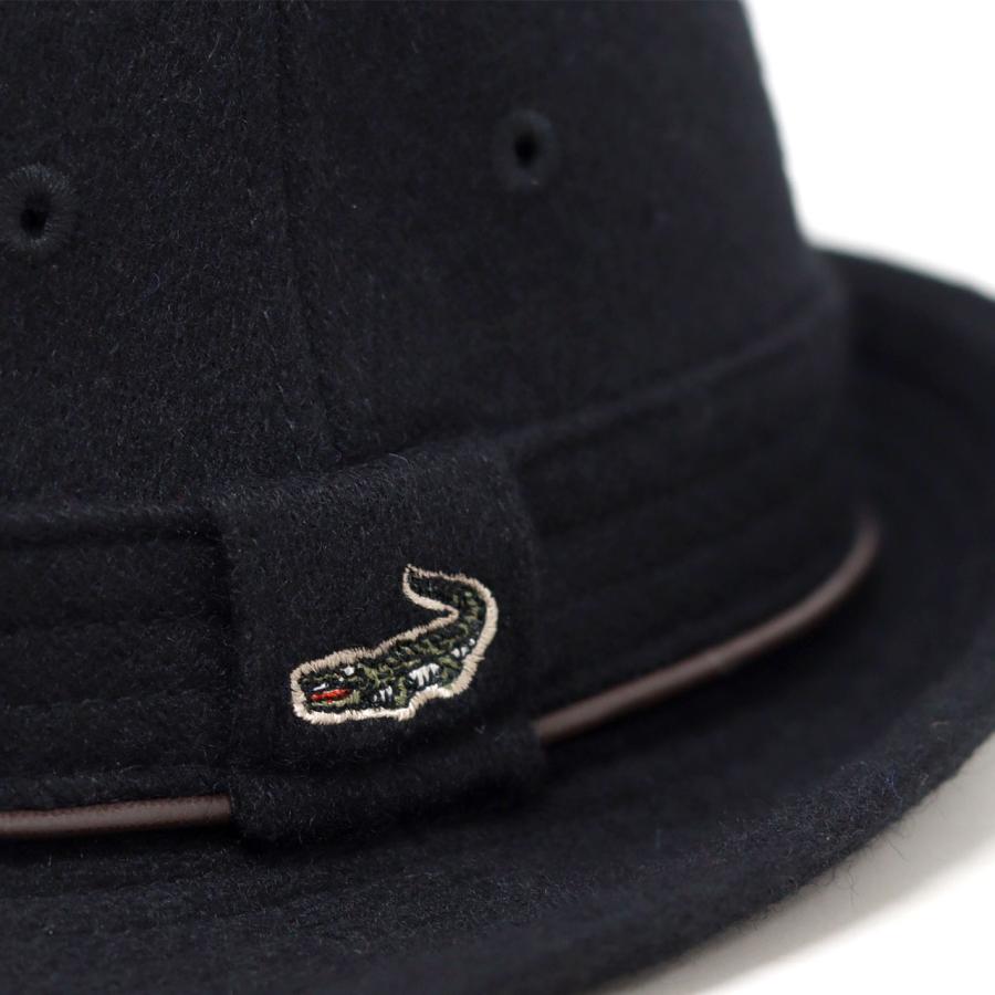 黒いウールボウler　ハット　メンズ ハット メンズ 秋冬 尾州ウール crocodile 紳士帽子 アルペンハット