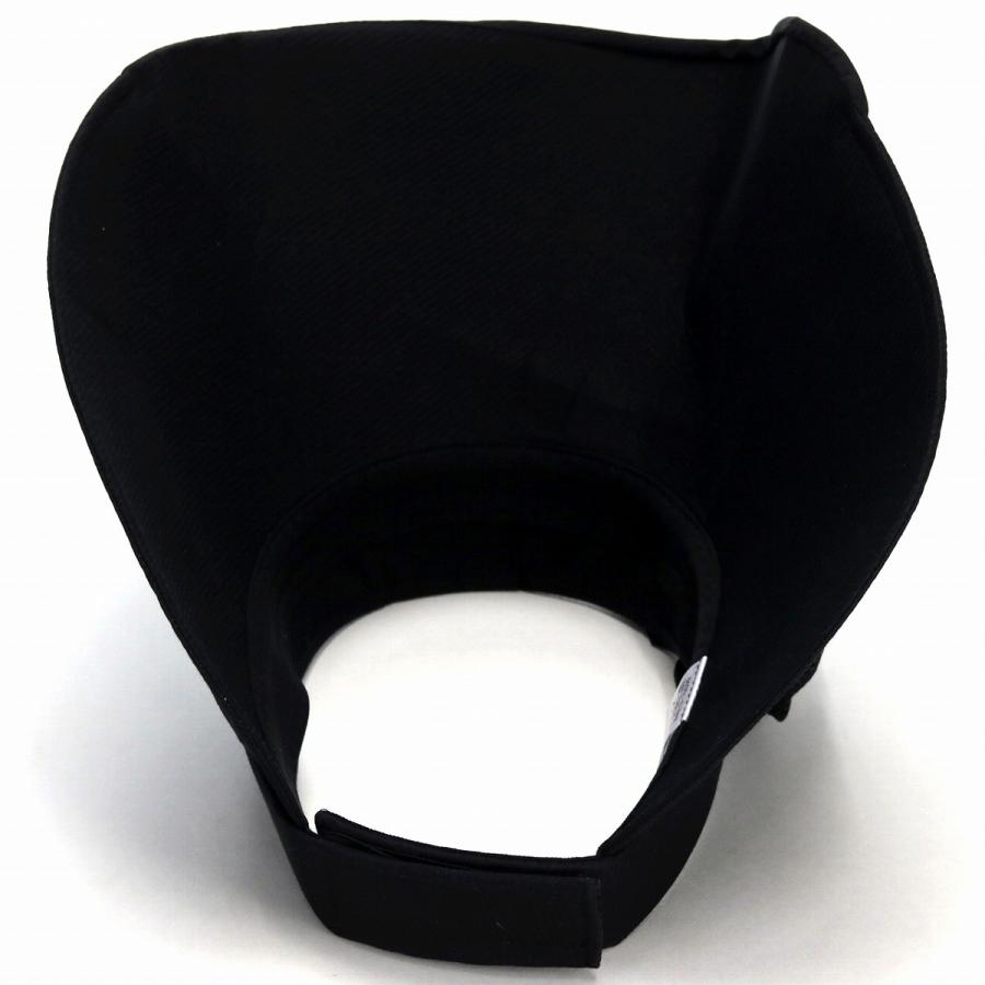 サンバイザー レディース 一級 遮光 ツバ広 バイザー Eclettico 紫外線対策 UV対策 日本製 帽子 手洗い可能  マジックテープ エクレティコ 送料無料 黒 ブラック｜elehelm-hatstore｜06
