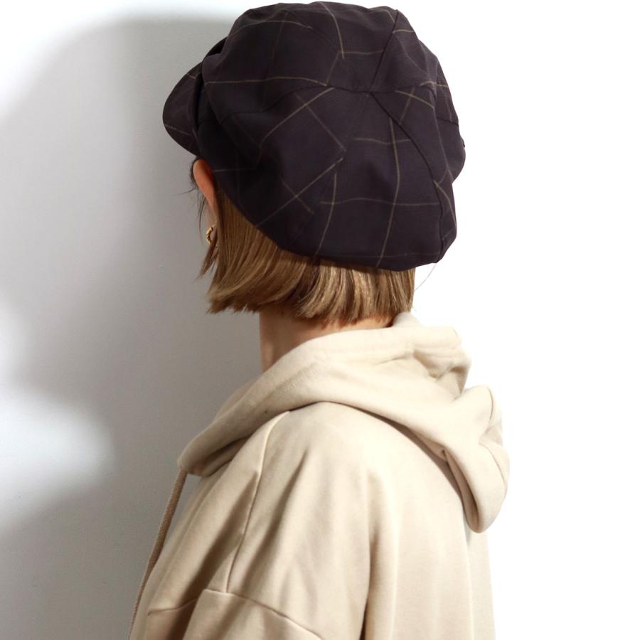 キャスケット レディース チェック柄 クロコダイル ミセス キャス