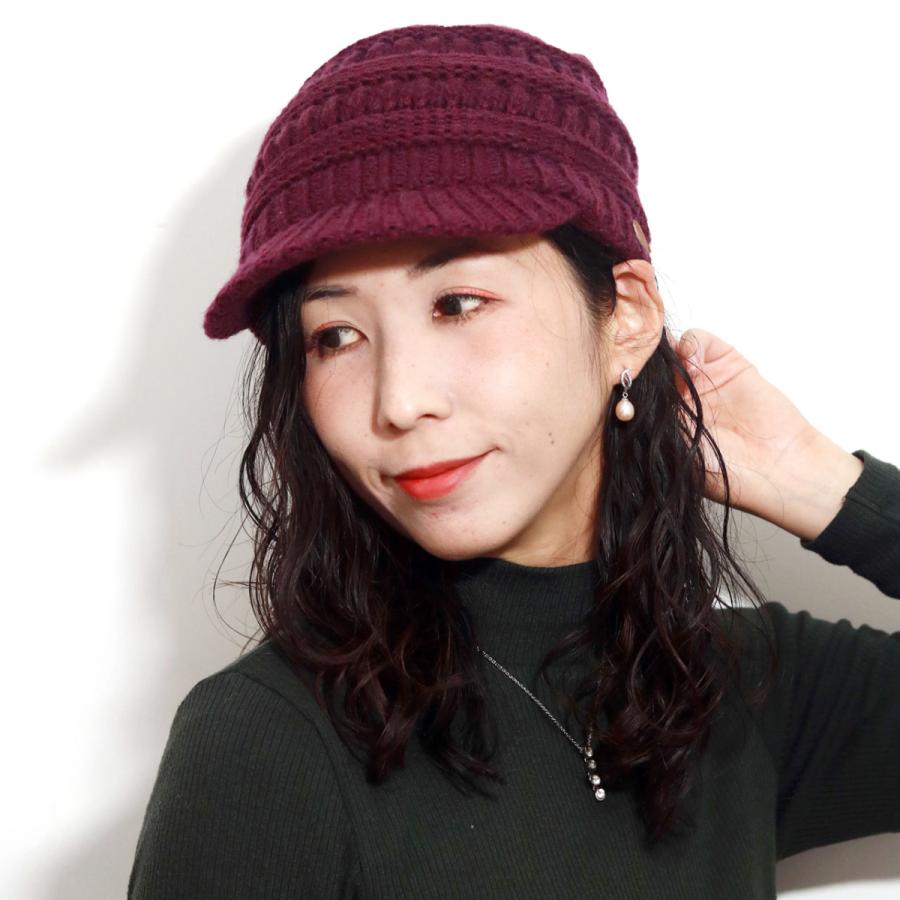 ニットキャス CROCODILE ブランド つば付きニット帽 冬 ニットキャス CROCODILE ブランド つば付きニット帽 冬