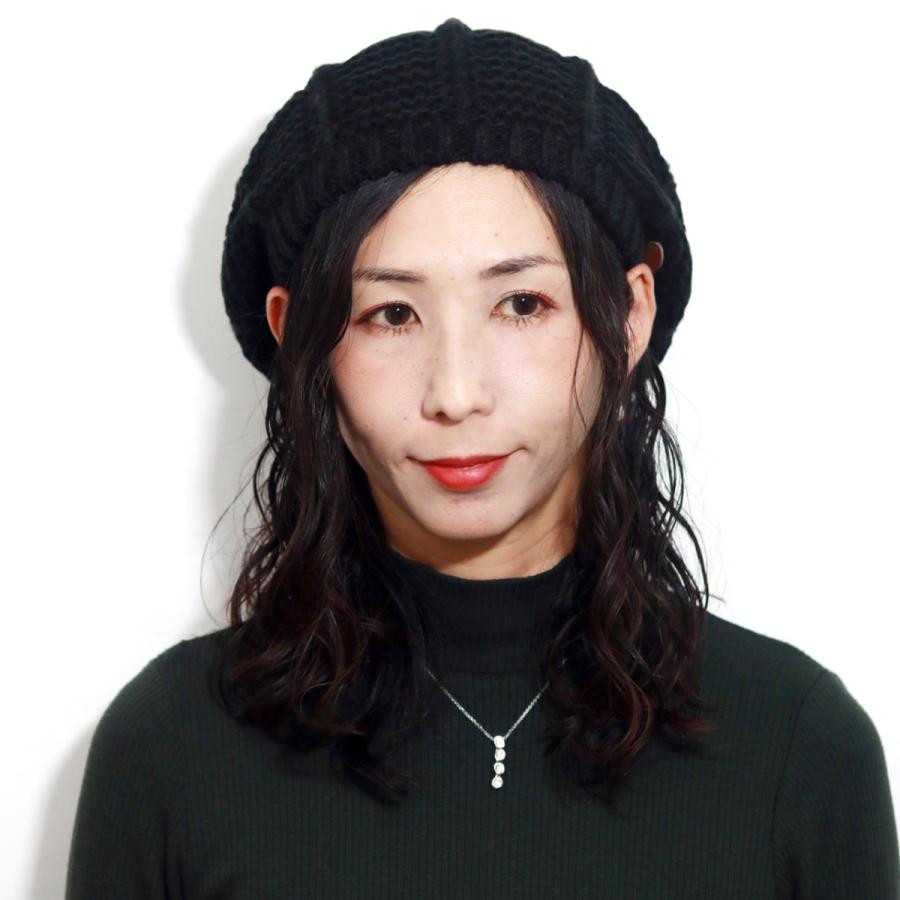 ベレー帽 ニット レディース クロコダイル 秋冬 CROCODILE 日本製 帽子