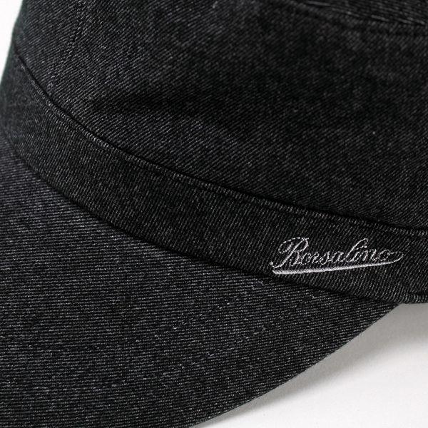 Borsalino（ボルサリーノ） 帽子 ワークキャップ 黒 コットン起毛