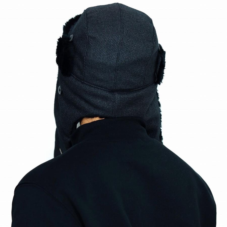 TrueReligionレザーパイロットハットフライトキャップファーnewyor