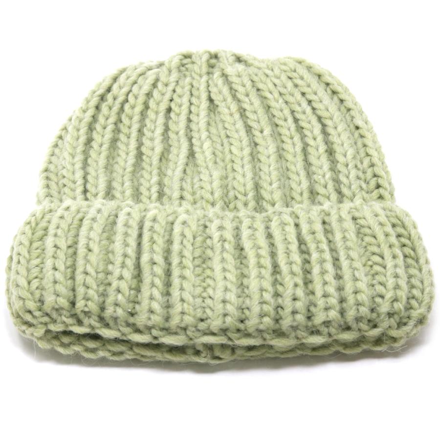 ニット帽 レディース ふわもこ あったかい リブ編み 手編み ニット