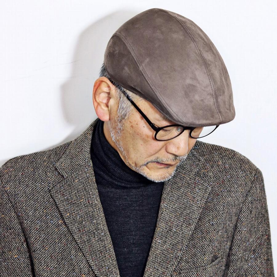 スエード調 フランス製 ハンチング メンズ ブランド クランベス ハンチング帽 帽子 秋 冬 ブラウントープ Fcekano Edu Ng