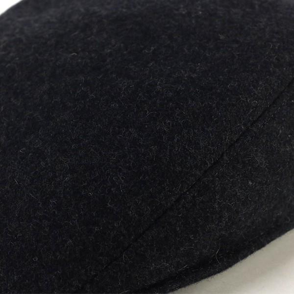 ハンチング メンズ 秋冬 帽子 プロムナード型ハンチング帽 フランス製 クランベス メルトン パイル地 CRAMBES チャコールグレー｜elehelm-hatstore｜05