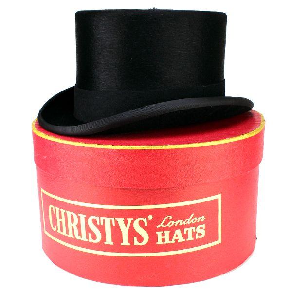 CHRISTYS' LONDON シルクハット 最高級 ラビットファーフェルト 紳士 フォーマル 正装 結婚式 帽子 クリスティーズロンドン ブラック