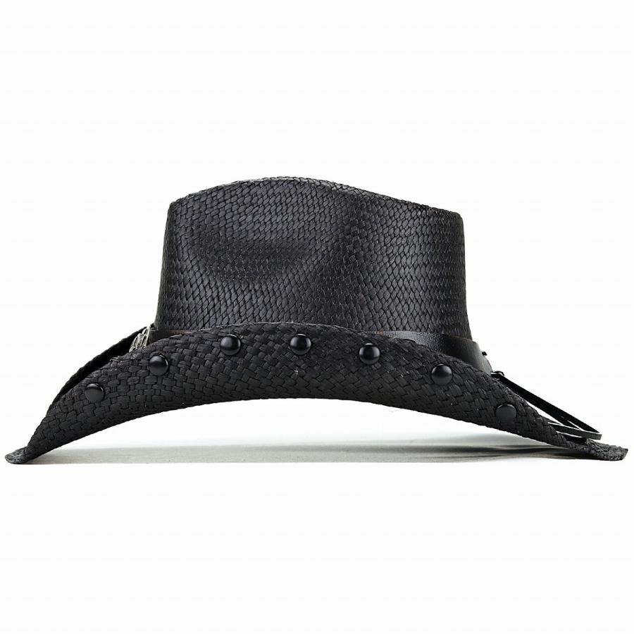 本格 カウボーイ ハット 帽子 本パナマ 日除け テンガロンハット 春夏