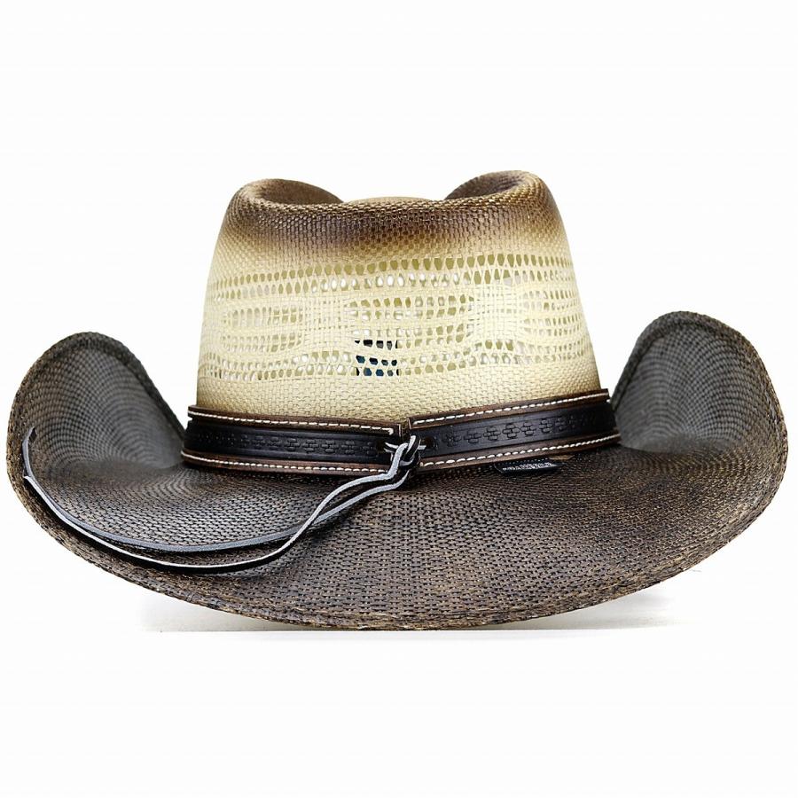 ストローハット メンズ エスニック 帽子 日除け テンガロン California