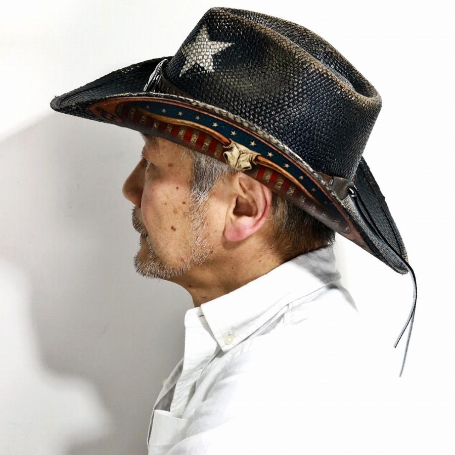 未使用品　テンダーロイン　ペイズリー柄 パナマ　ハット パナマハット メンズ 帽子 星 テンガロン California Hat