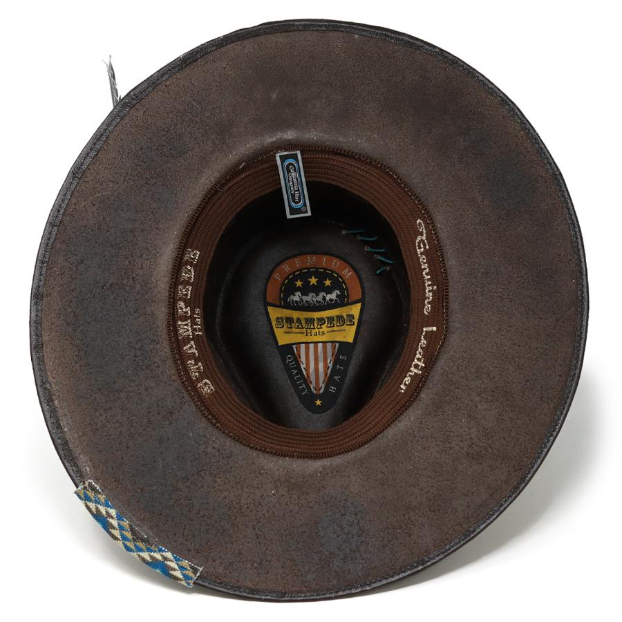 緑様 オンリー/メキシカン本革テンガロンハット　カウボーイハットブラックゴールド 緑様 オンリー/メキシカン本革テンガロンハット カウボーイ