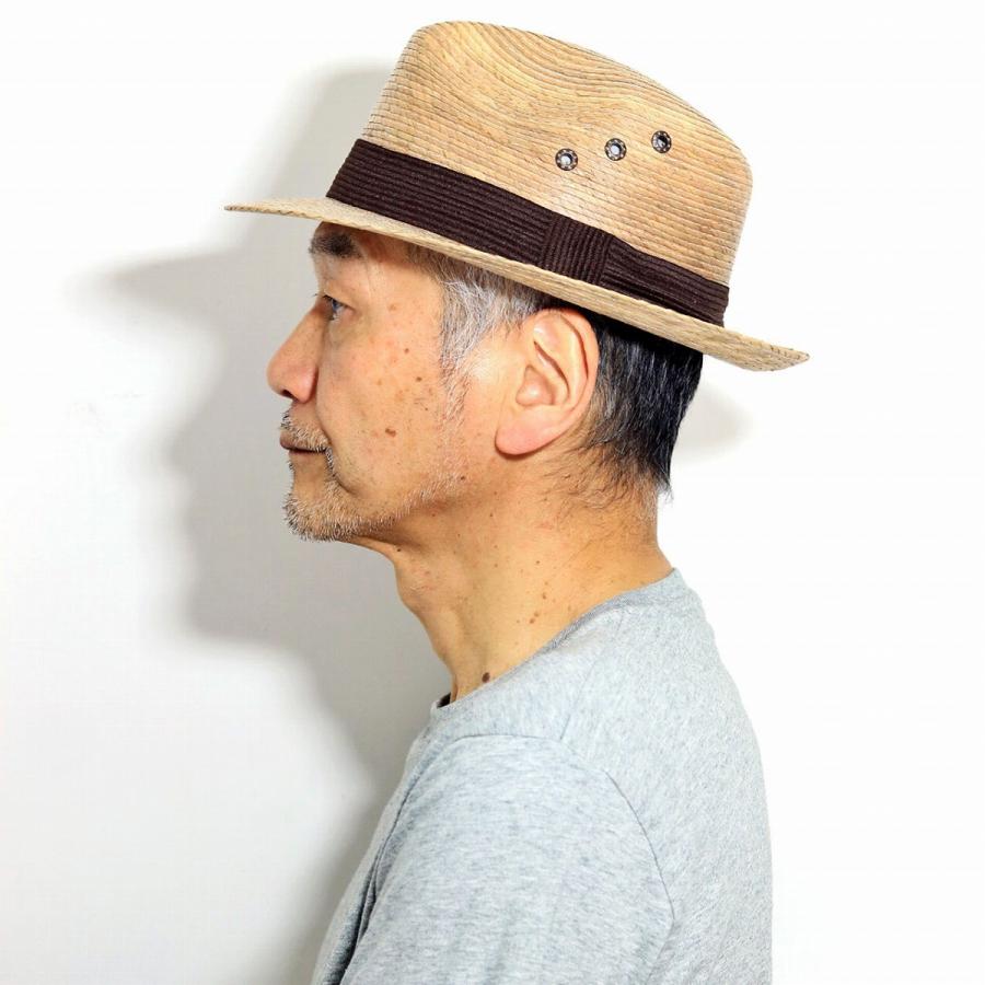 中折れハット メンズ パームブレード 貝葉 中折れ帽 California Hat