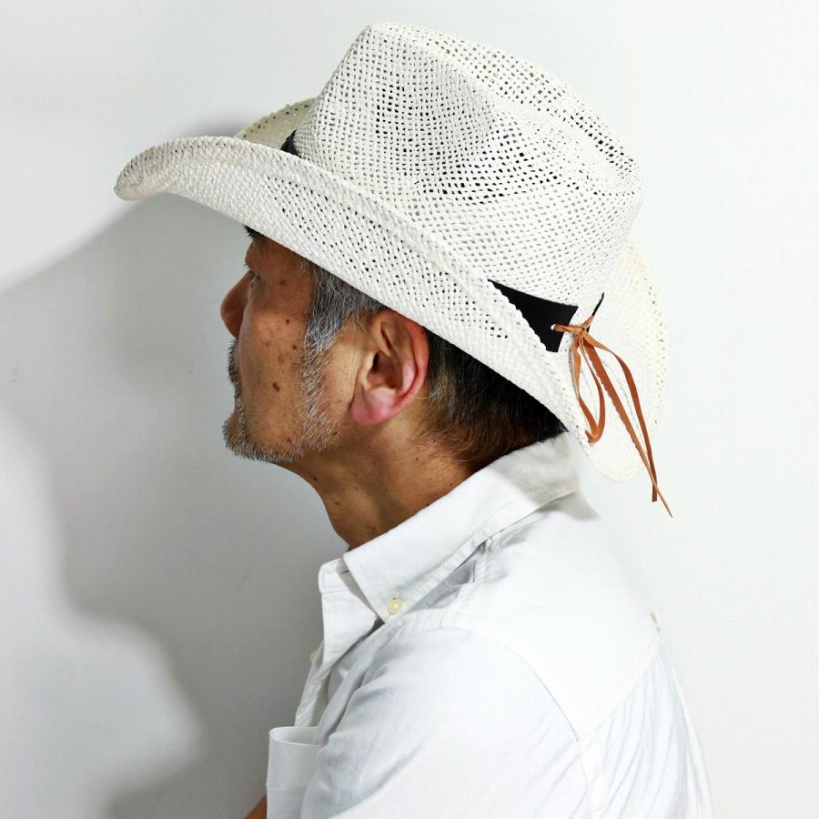 メンズ ハット 春 夏 帽子 カウボーイハット ペーパー 撚りペーパー