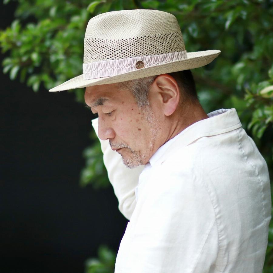 Christies 帽子 つば広 メンズ ワイドブリム レース入り パナマハット