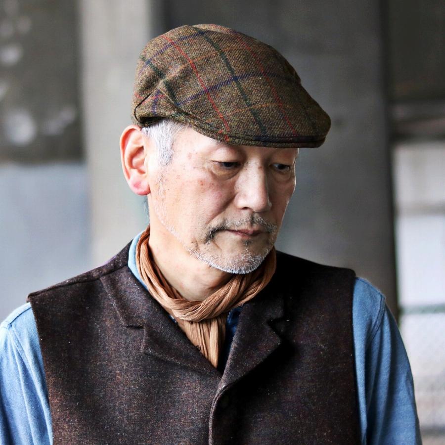 クリスティーズロンドン 秋冬 ハンチング 帽子 CHRISTYS LONDON ウール メンズ ツイード チェック柄 Christies 秋 冬 CHRISTYS' LONDON ウール ハンチング クリスティーズ