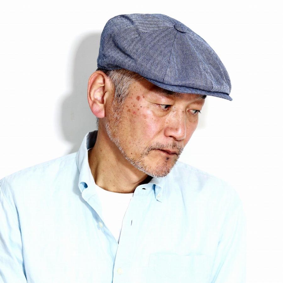 工房西谷　キャスハット　リネンヘリンボーン 工房西谷キャスハットリネンヘリンボーン