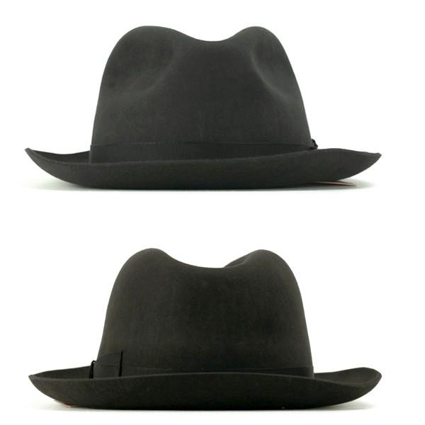 英国クリスティーズ58帽子Christys定番ハットChepstow黒フェドーラ HAT COLLECTION 【ニューヨークハット（NEW YORK HAT