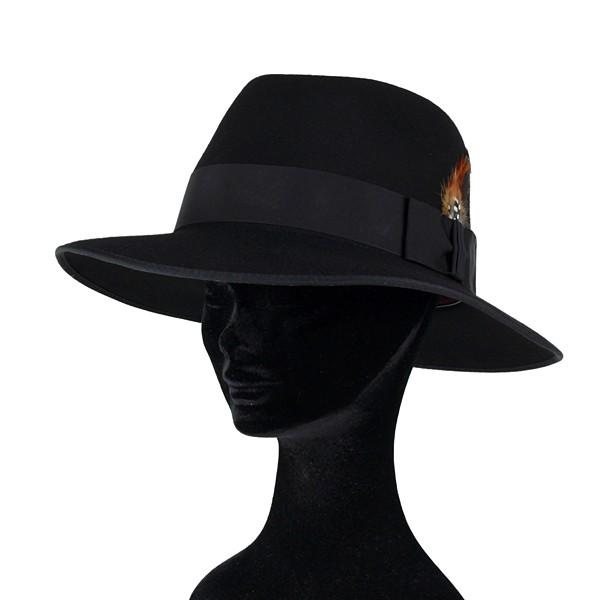 クリスティーズ 帽子 メンズ レディース CHRISTYS' LONDON ワイドブリム ハット Madison Fedora 秋冬 トラディショナル ウールフェルトハット ブラック｜elehelm-hatstore｜04