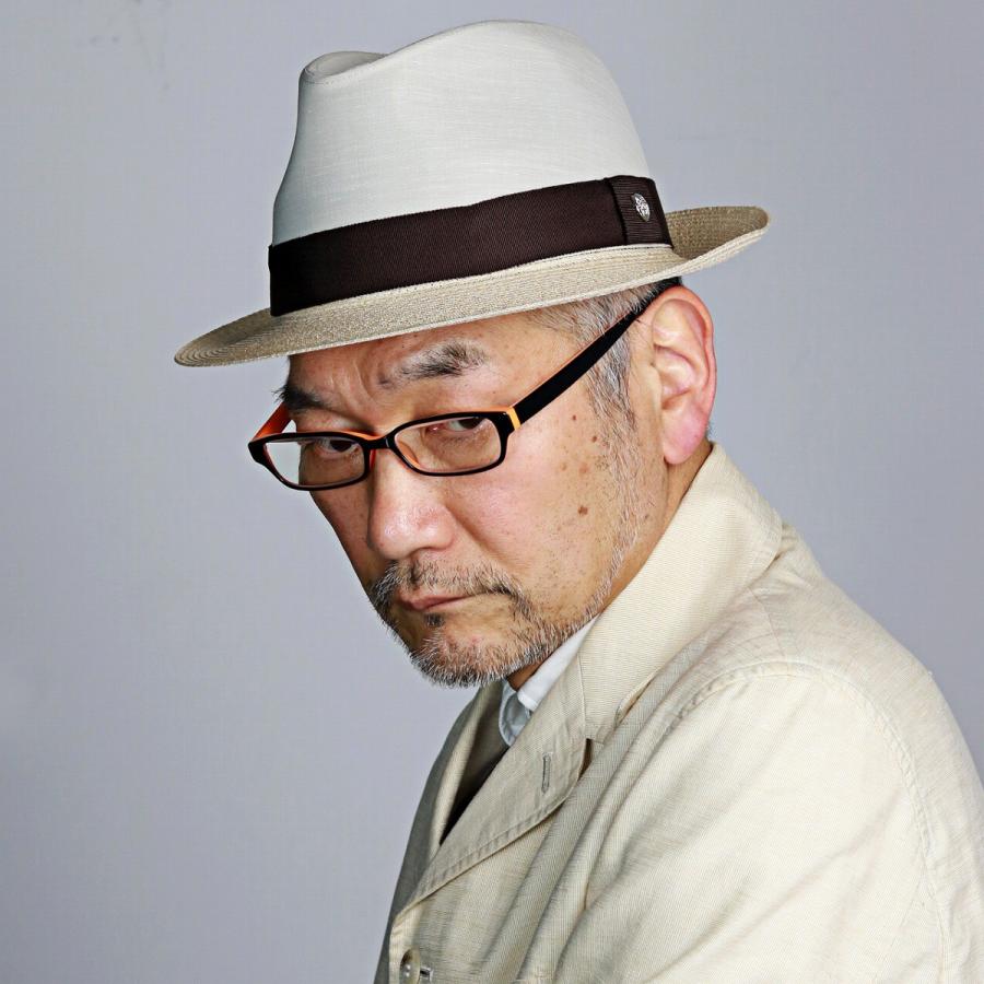 Daks 麻 シャンブレー 中折れ 帽子 メンズ 父の日 ギフト ストローハット 春夏 ダックス リネン プレゼント 上品 日本製 大人 シンプル ベージュ D1475 006 Elehelm帽子通販専門店 通販 Yahoo ショッピング