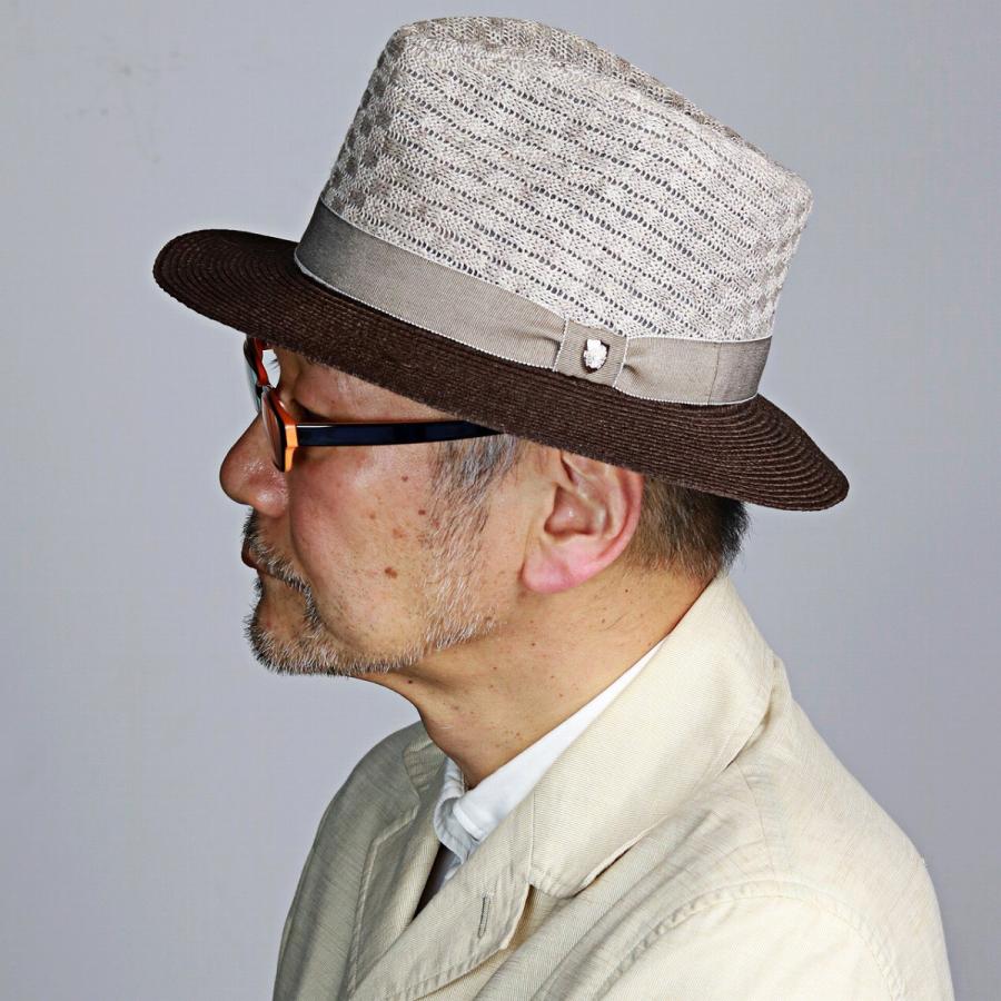 中折れ ハット DAKS 春 夏 リネン ニット ダックス 帽子 メンズ 涼しい 日本製 中折れ帽子 紳士 DAKS（ダックス） 中折れ ハット 春夏 リネン ニット メンズ 父の日