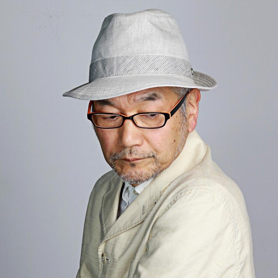中折れハット メンズ 春夏 DAKS 帽子 たためる 春夏 ダックス ハット リネン シャンブレー 涼し DAKS（ダックス） 中折れ たためる 帽子 春夏 メンズ リネン