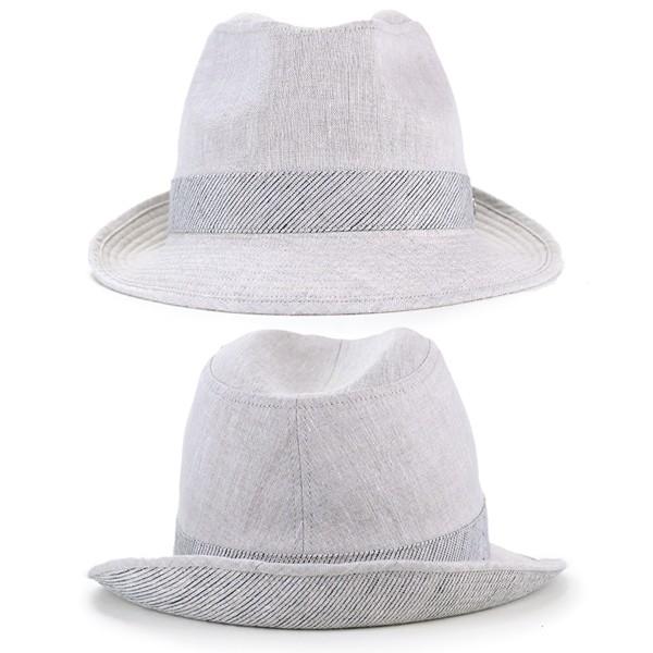 中折れハット メンズ 春夏 DAKS 帽子 たためる 春夏 ダックス ハット リネン シャンブレー 涼し DAKS（ダックス） 中折れ たためる 帽子 春夏 メンズ リネン