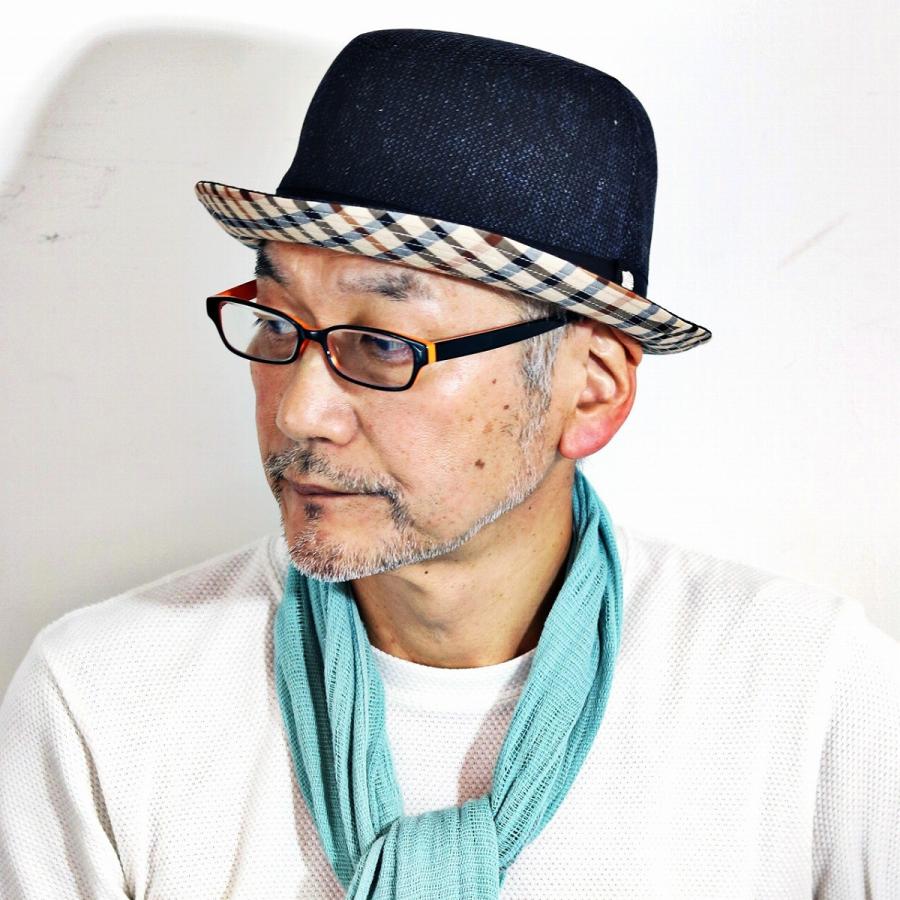 ダックス  帽子 メンズ 大きいサイズ DAKS 中折れハット 春 夏 リネン ソフトジェノバ ヘリンボ DAKS（ダックス） 春 夏 中折れハット ソフトジェノバ ヘリンボン