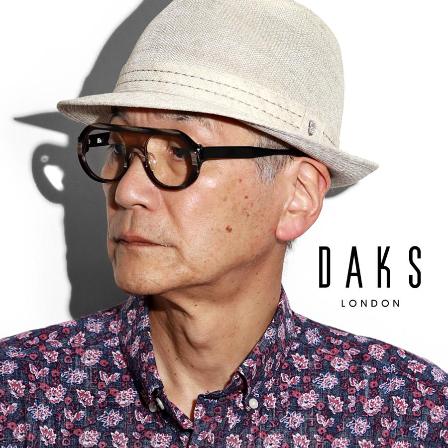 DAKS（ダックス） ハット メンズ サマーニット コットン 紳士帽子 中 