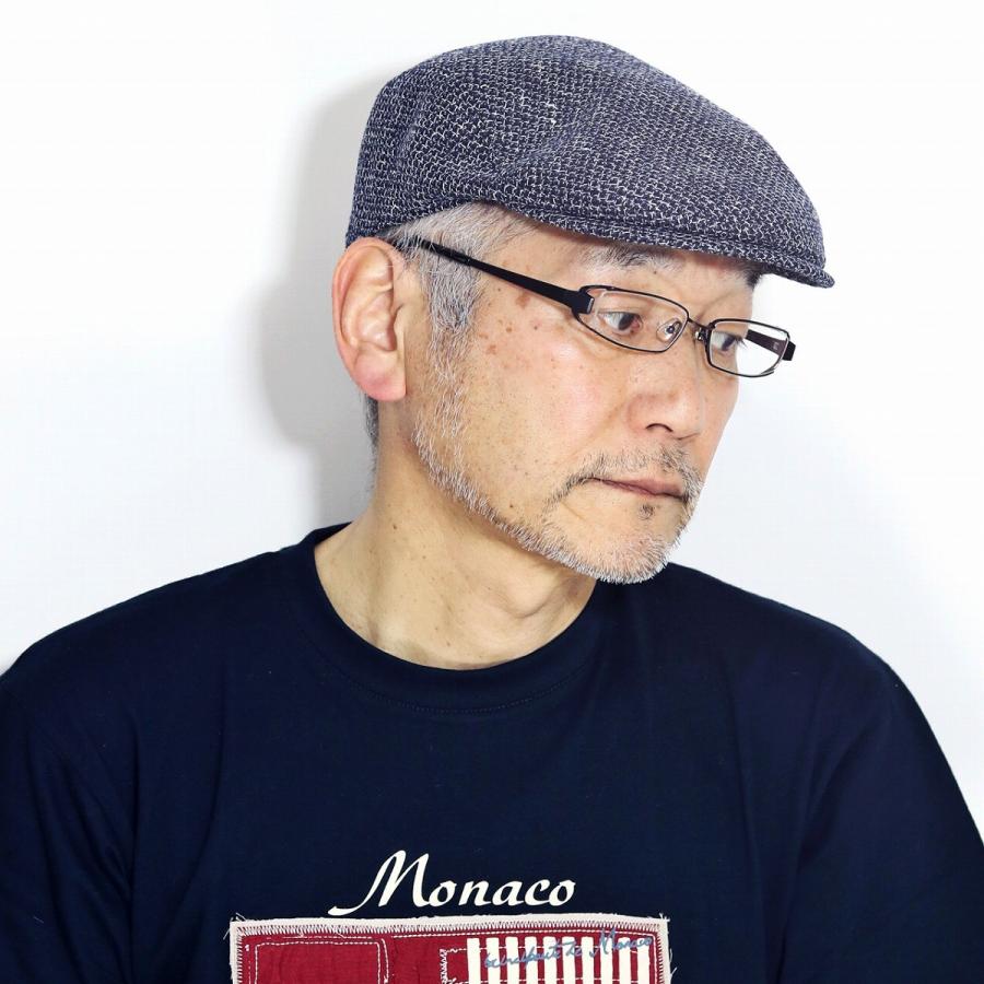 ダックス ハンチング 春 夏 帽子 メンズ ラッセル編み サイズ調整 Daks 春夏 綿 麻 ハンチング帽 紳士 50代 60代 70代 ファッション 紺 ネイビー 父の日 ギフト