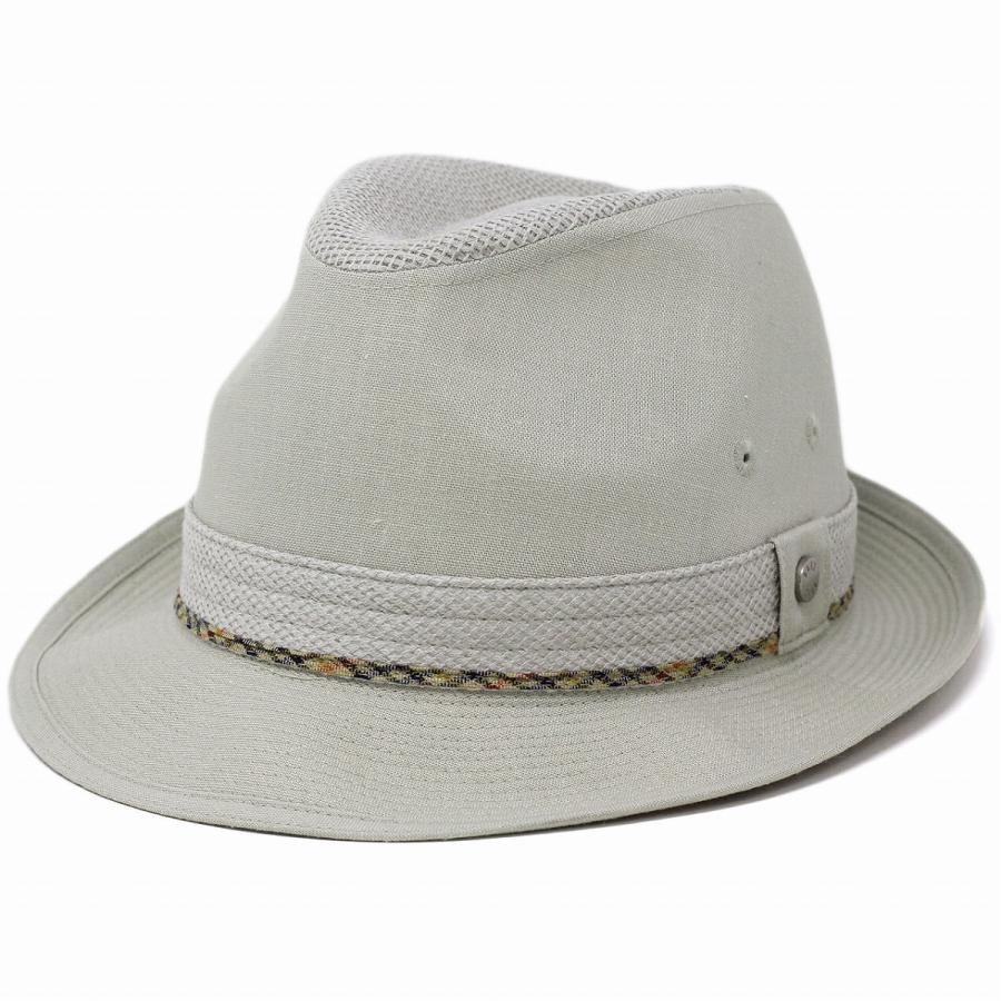 DAKS（ダックス） 帽子 春夏 麻混メッシュ中折れハット オリーブ