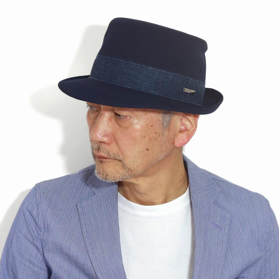夏 ハット メンズ 帽子 紳士ハット サッカー生地 メンズハット Daks クールマックス 夏用 アルペン