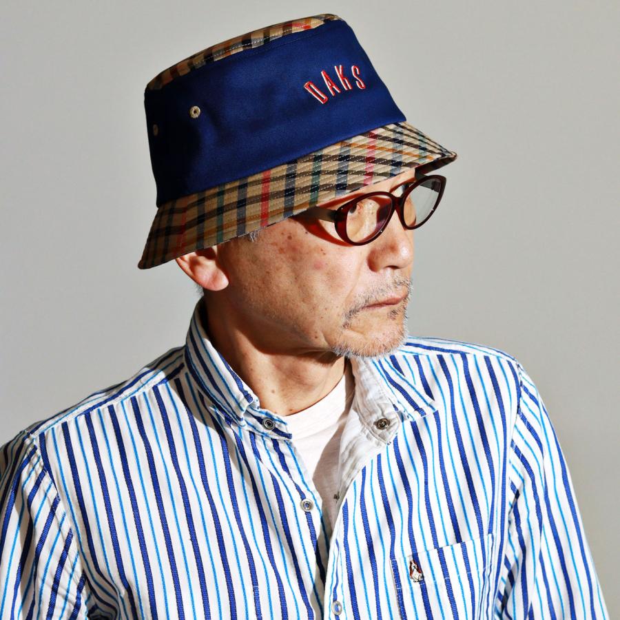 即購可CONP Hat With Tail チェック柄　y2k ハット男女兼用 DAKS（ダックス） バケットハット 帽子 メンズ 春夏 ハット ブランド