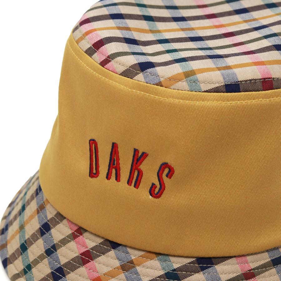 DAKS ダックス 帽子 バケットハット M チェック柄リボン付き 新品・未使用 DAKS（ダックス） バケットハット 帽子 メンズ 春夏 ハット ブランド