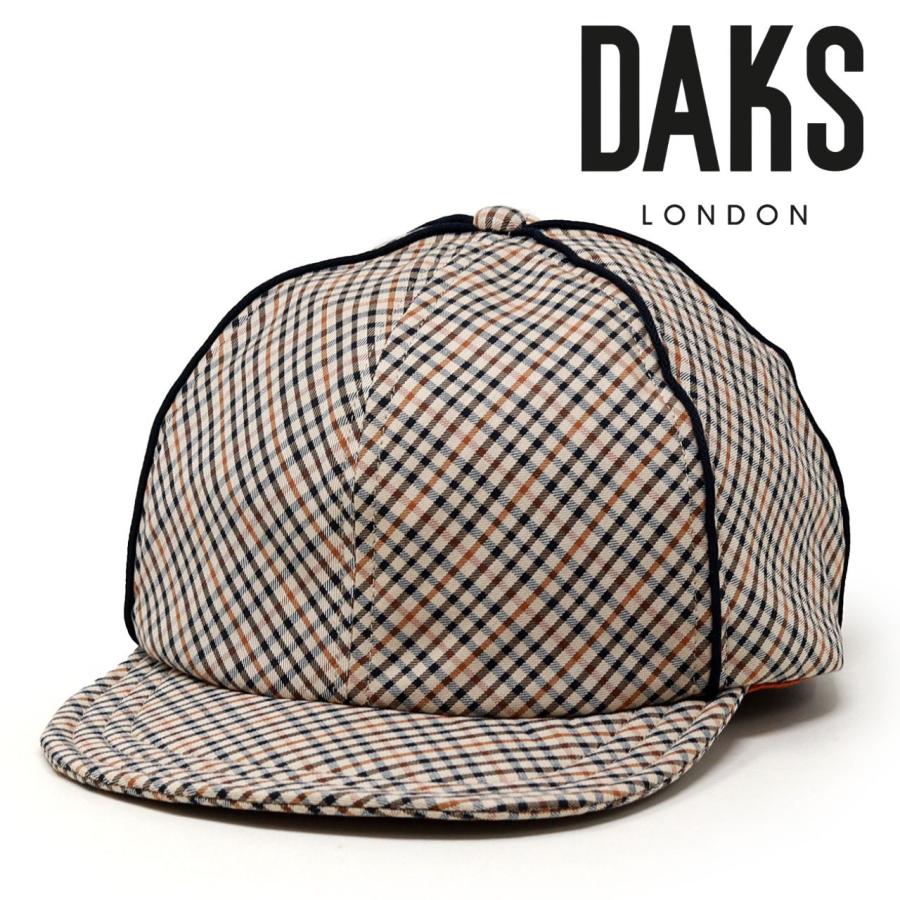 DAKS（ダックス） キャップ チェック 柄 メンズ 帽子 コットン 春夏
