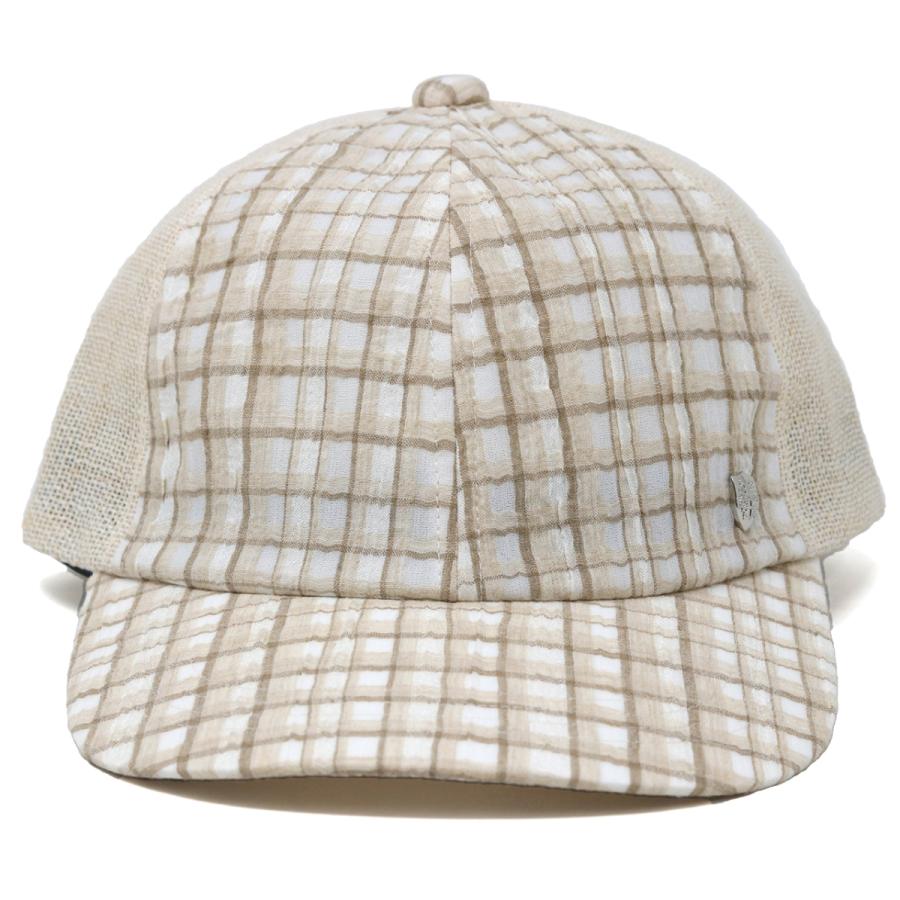 DAKS（ダックス） チェック 麻 メッシュ 涼しい キャップ 春夏 帽子
