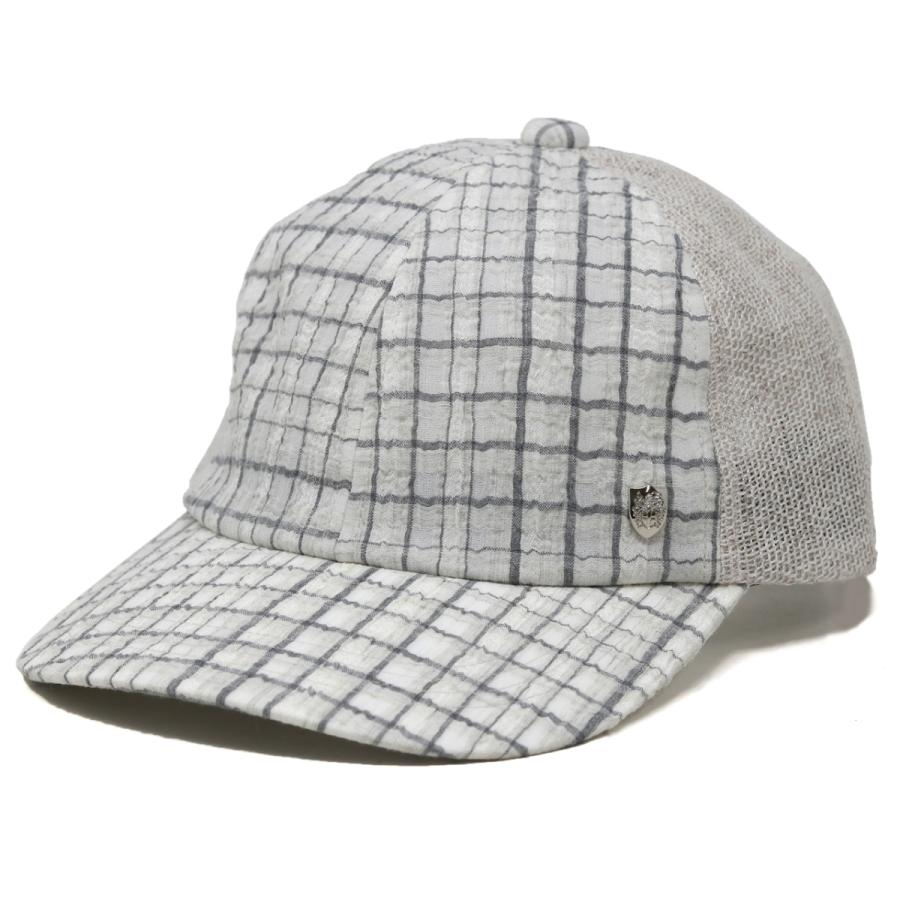 DAKS（ダックス） チェック 麻 メッシュ 涼しい キャップ 春夏 帽子