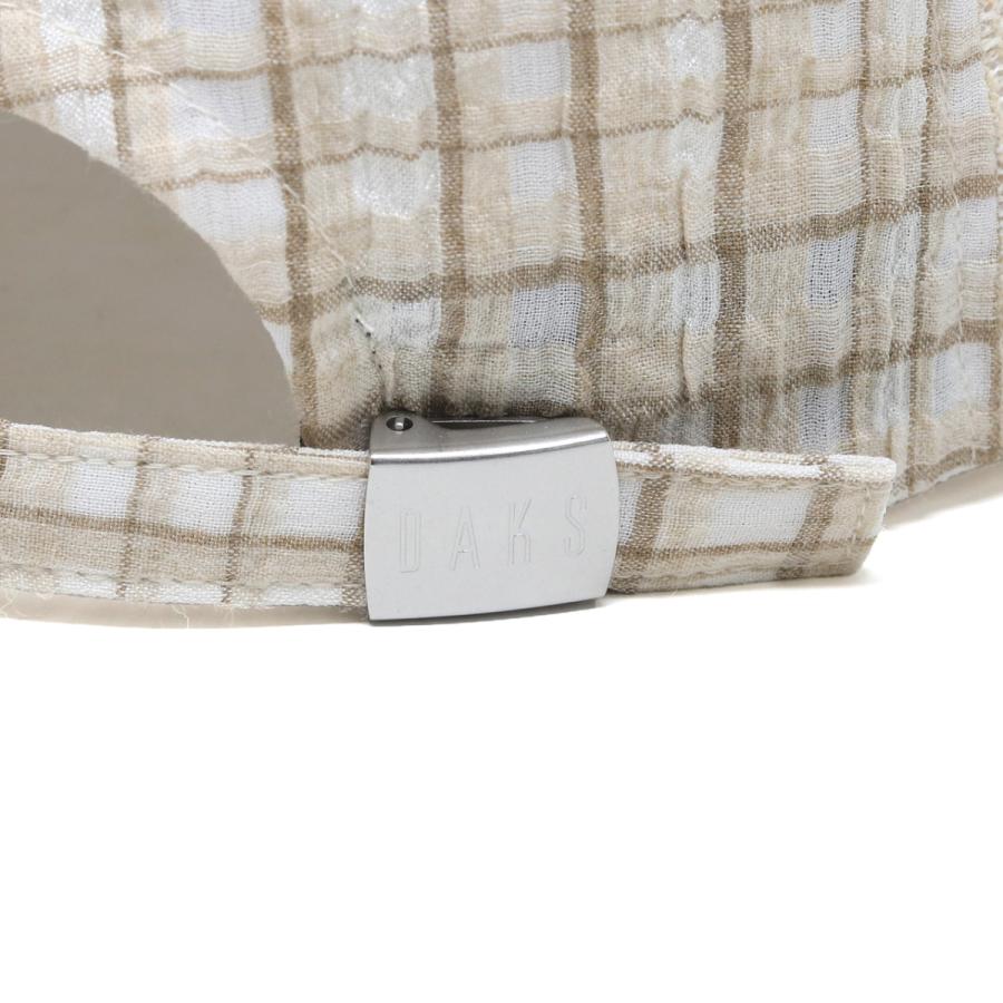 DAKS（ダックス） チェック 麻 メッシュ 涼しい キャップ 春夏 帽子