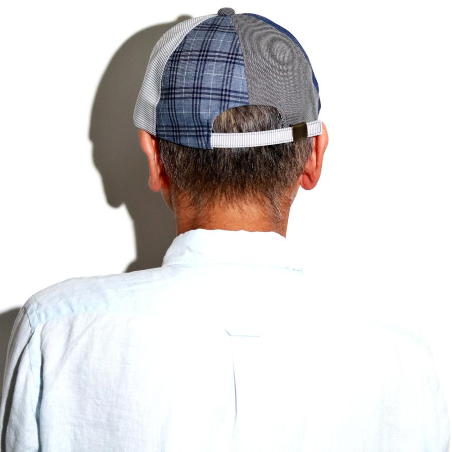 DAKS（ダックス） キャップ メンズ パッチワーク チェック柄 細
