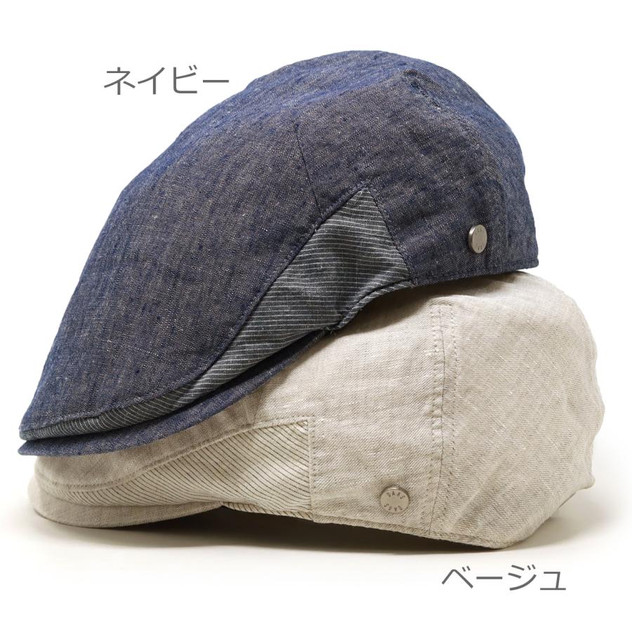 DAKS 男性用 帽子 ハンチング帽 麻素材 涼しい アイビーキャップ