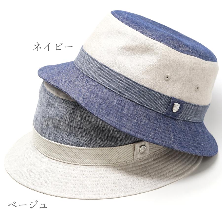 DAKS（ダックス） ハット メンズ 夏 リネン メンズ 綾シャンブレー
