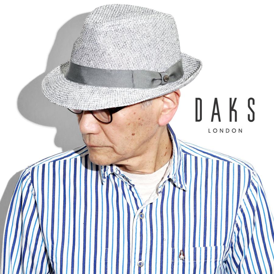 ダックス　DAKS 帽子 グレー ハット Lサイズ　編み込みバンド付き　新品 ダックス DAKS 帽子 グレー ハット Lサイズ 編み込みバンド付き 新品