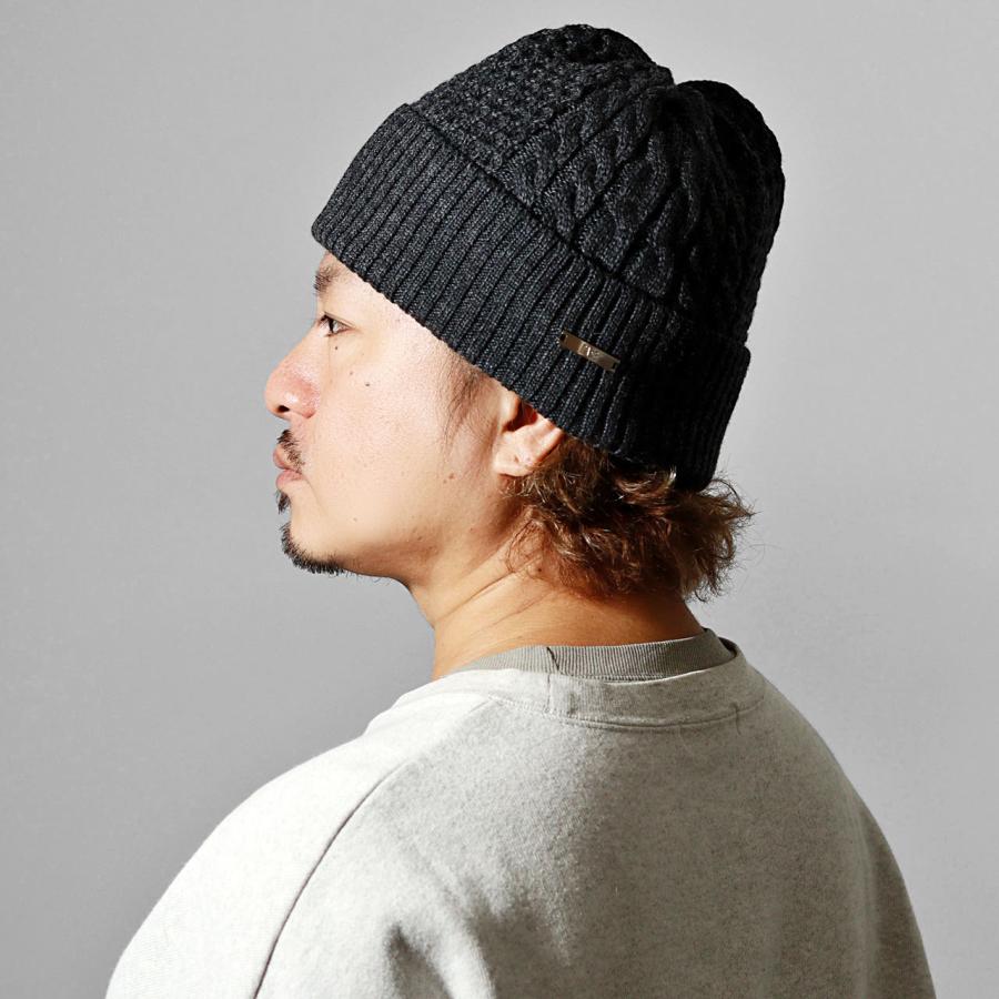 DAKS（ダックス） メンズ 秋冬 ニット帽 帽子 毛糸 ケーブル ニット