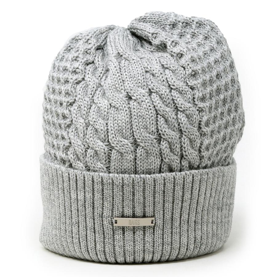 グレー ニット帽 ウール DAKS（ダックス） 帽子 メンズ 秋冬 ニットワッチ ウール ニット帽