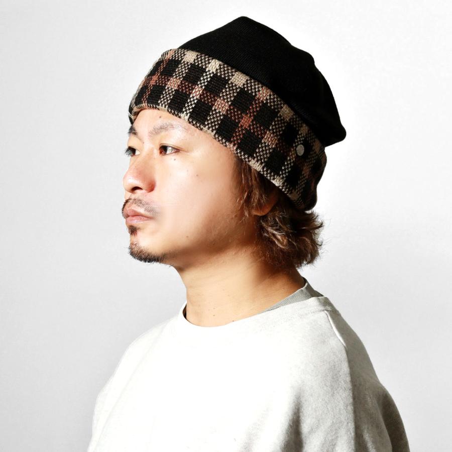 DAKS（ダックス） ニット メンズニット帽 メンズ チェック サーミック