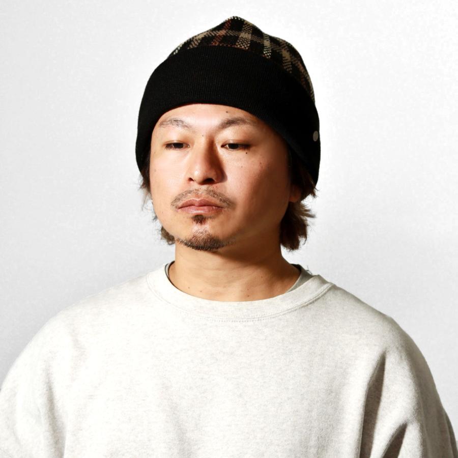 DAKS（ダックス） ニット帽 メンズ チェック ハウスチェック ニット